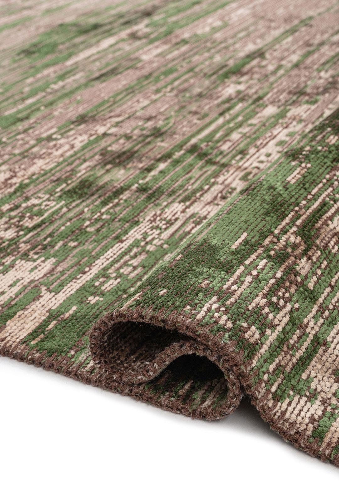 TWILIGHT FOREST GREEN - BONE - DARK GREY RUG