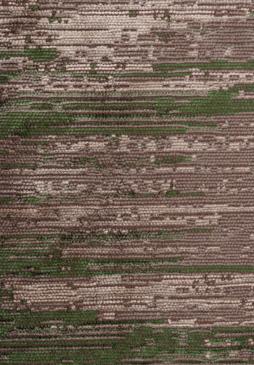 TWILIGHT FOREST GREEN - BONE - DARK GREY RUG