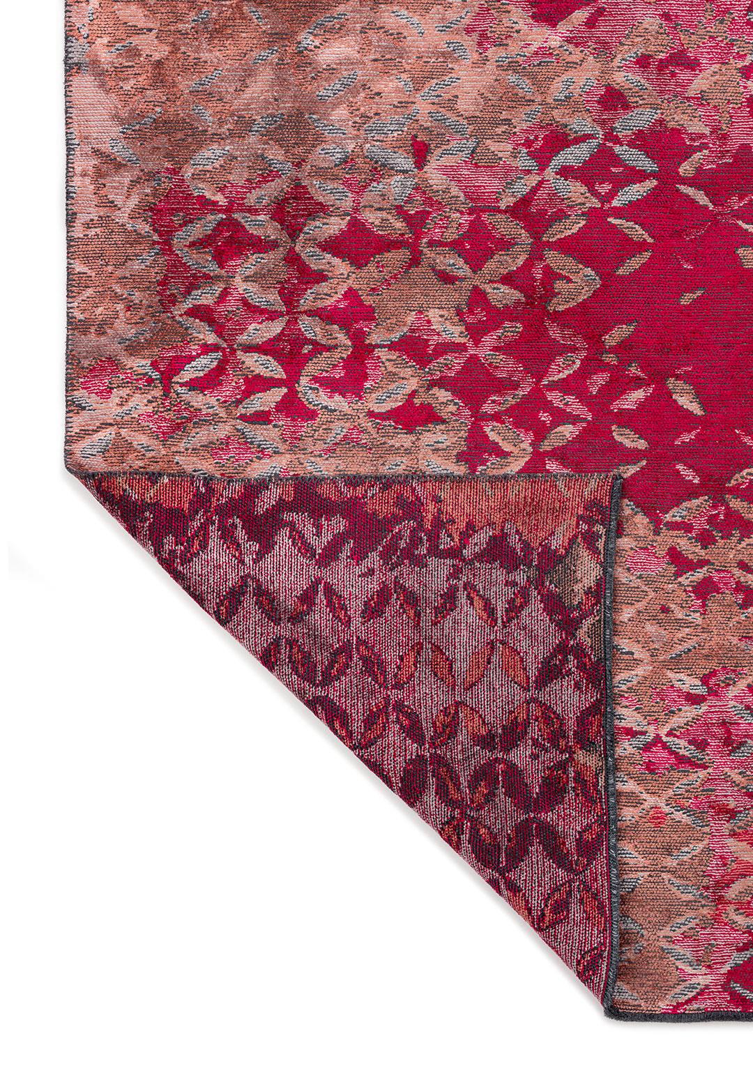 BLOOM MAGENTA - CORAL - LIGHT GREY RUG