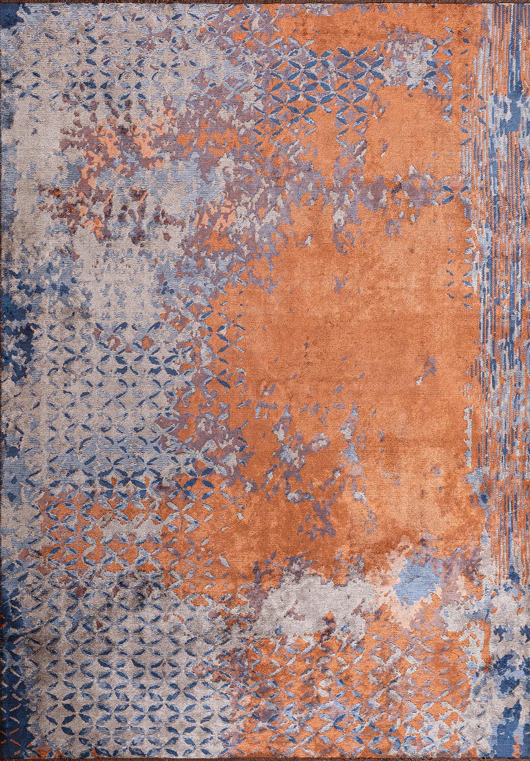 BLOOM KİREMİT - AÇIK GRİ - LACİVERT HALI