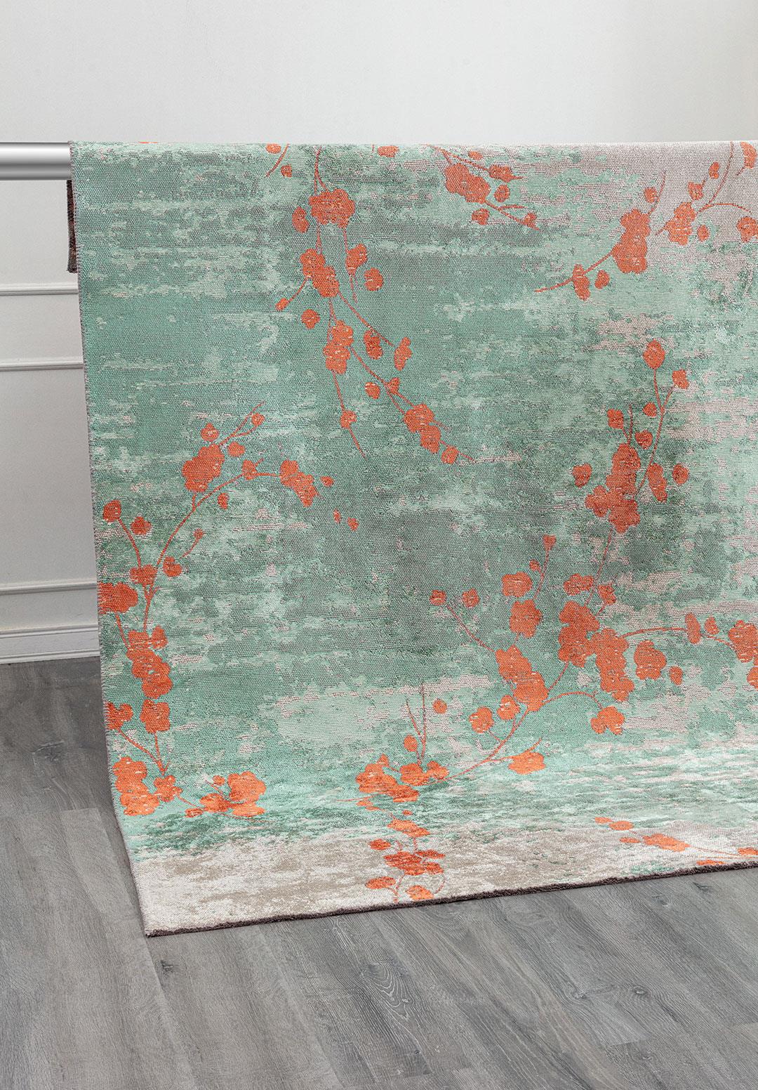 BLOSSOM MERCAN - NİL YEŞİLİ - AÇIK KREM HALI