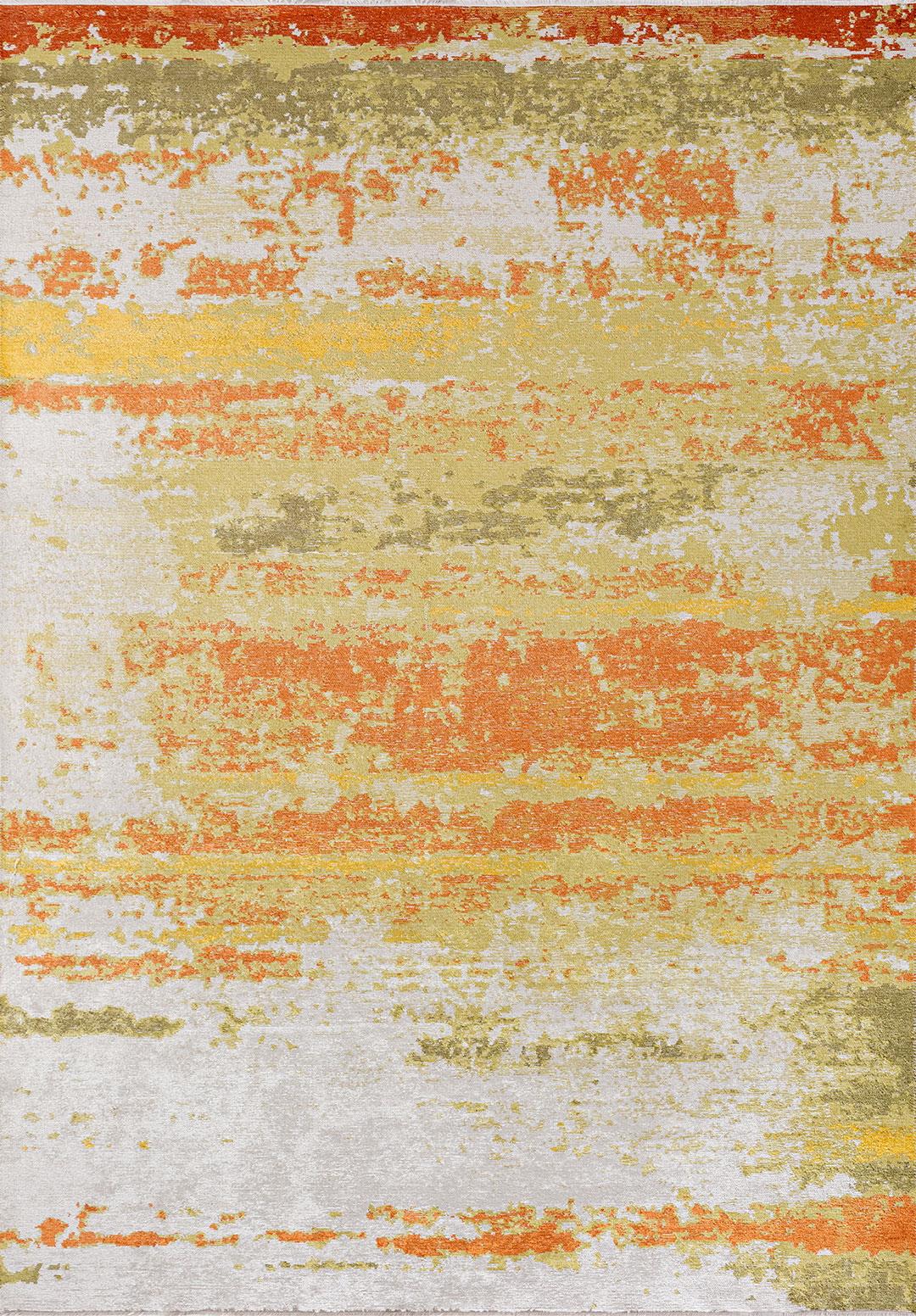 OASIS GREEN - RUST - TERRA - YELLOW - LIGHT GREY - ECRU RUG