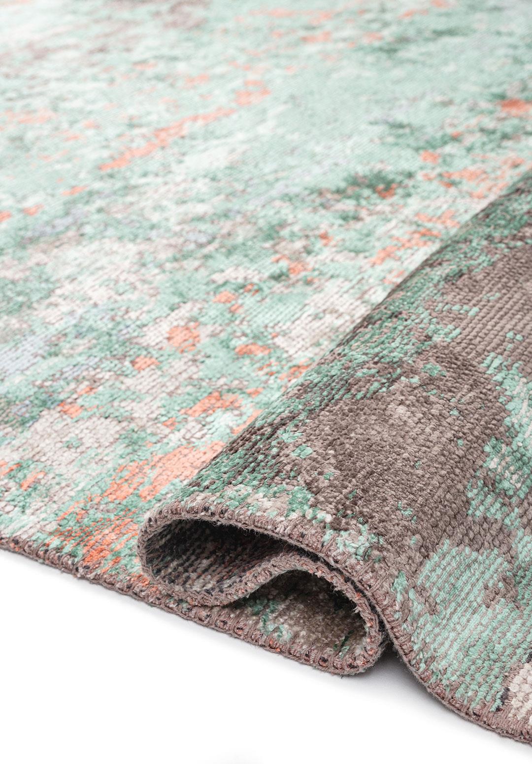 OASIS DARK GREY - CHARCOAL - LIGHT CORAL - ICE BLUE - RIVER GREEN - LIGHT CREAM RUG