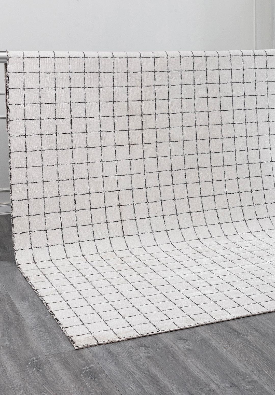 EQUINOX BLACK - LIGHT GREY - ECRU RUG