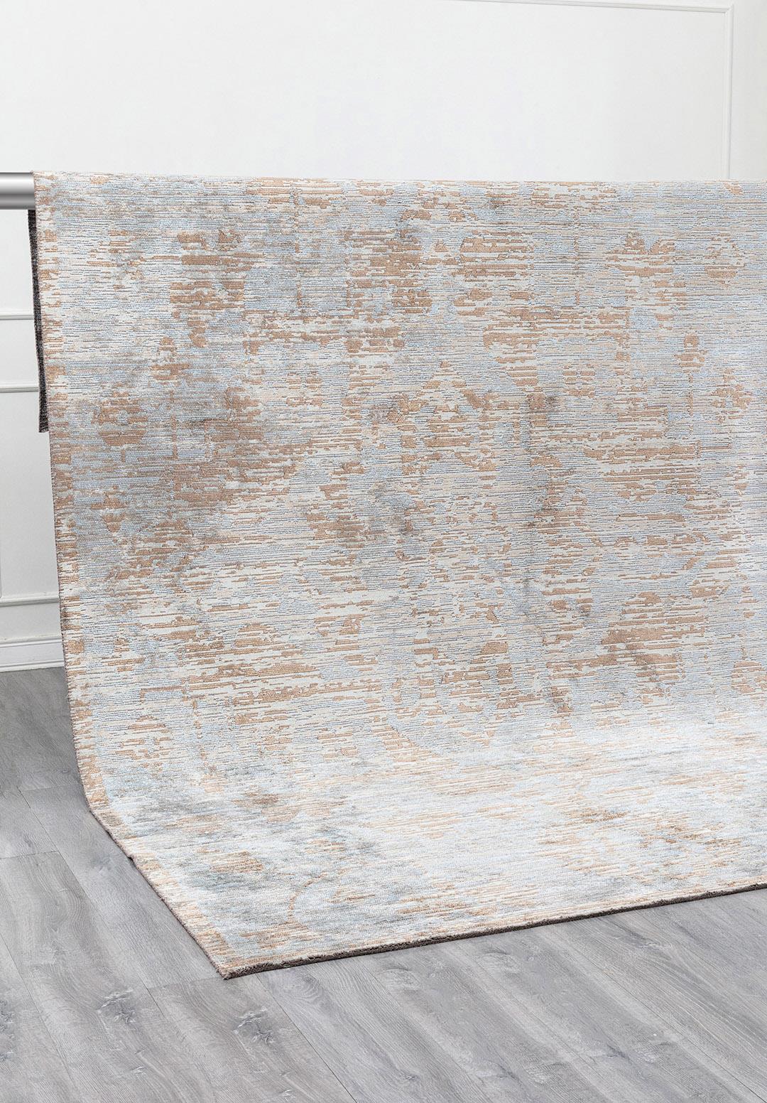 THALIA BEIGE - DARK BEIGE - ICE BLUE RUG