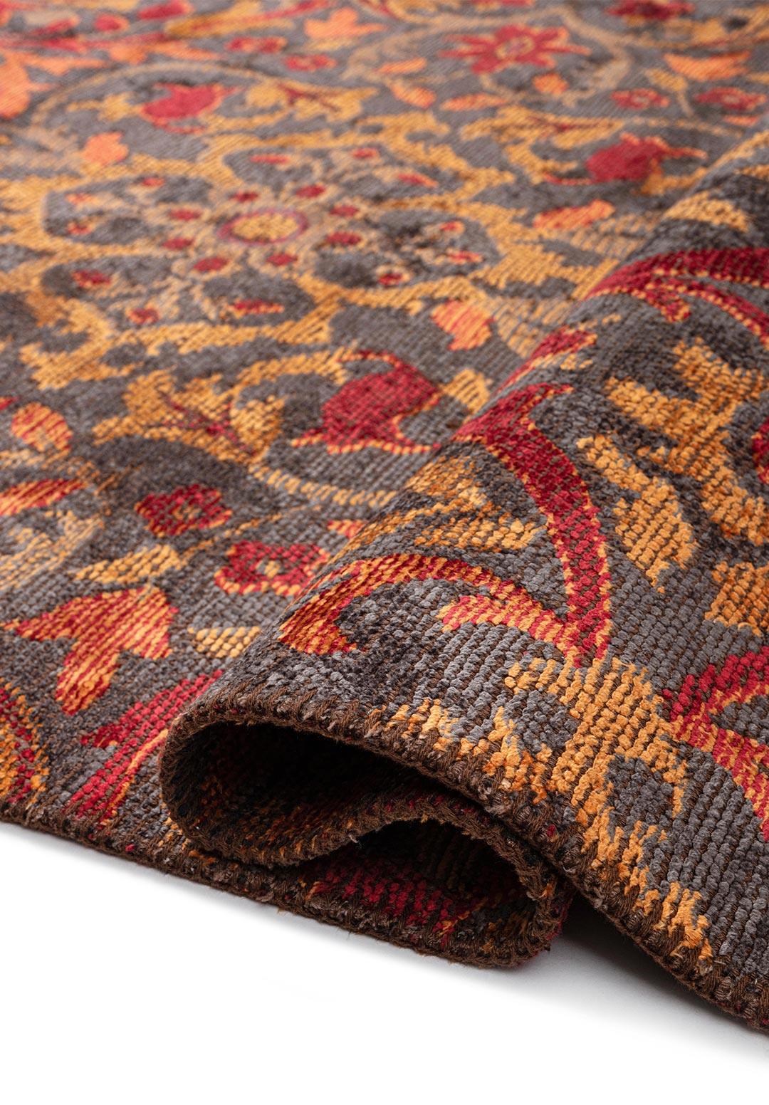 VIOLETTA KÖMÜR - TURUNCU - KIRMIZI HALI