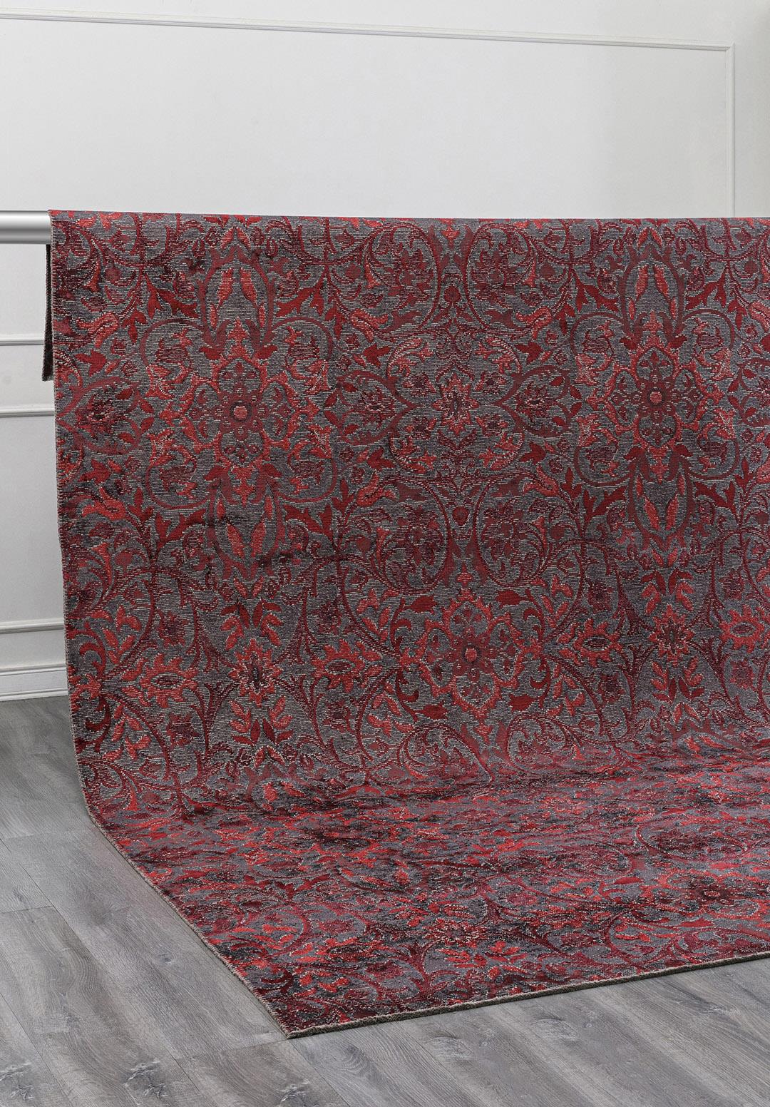 VIOLETTA CHARCOAL - RED - CHERRY RUG