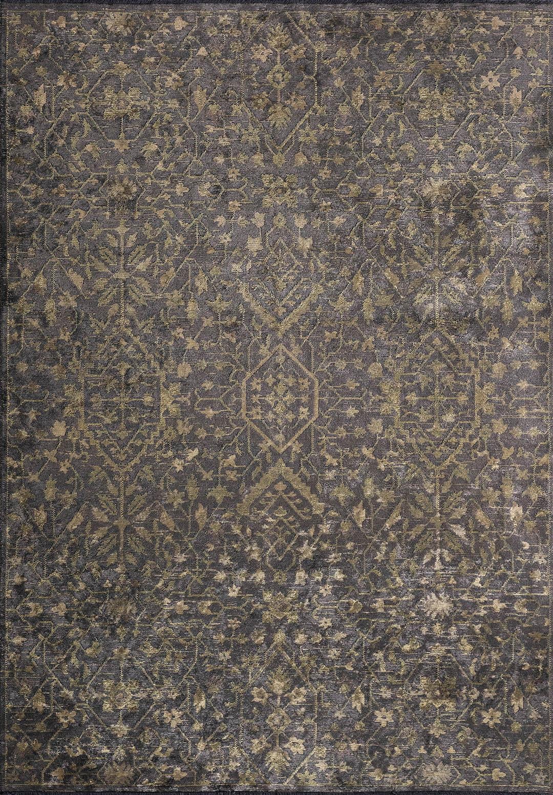 FLEUR KHAKI - GREEN - ANTHRACITE RUG