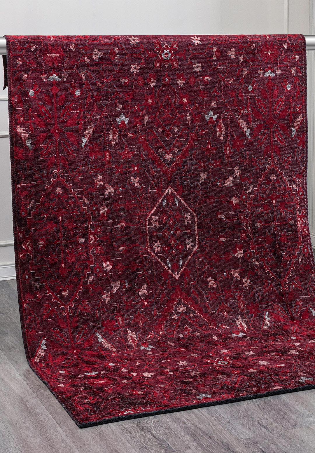 FLEUR STONE - RED - CHERRY RUG