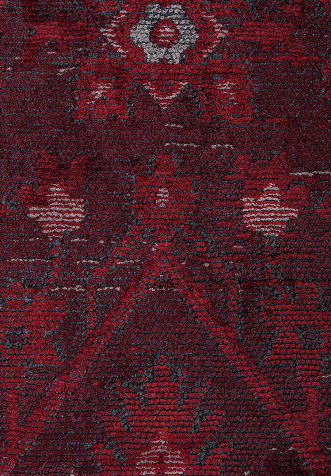 FLEUR STONE - RED - CHERRY RUG