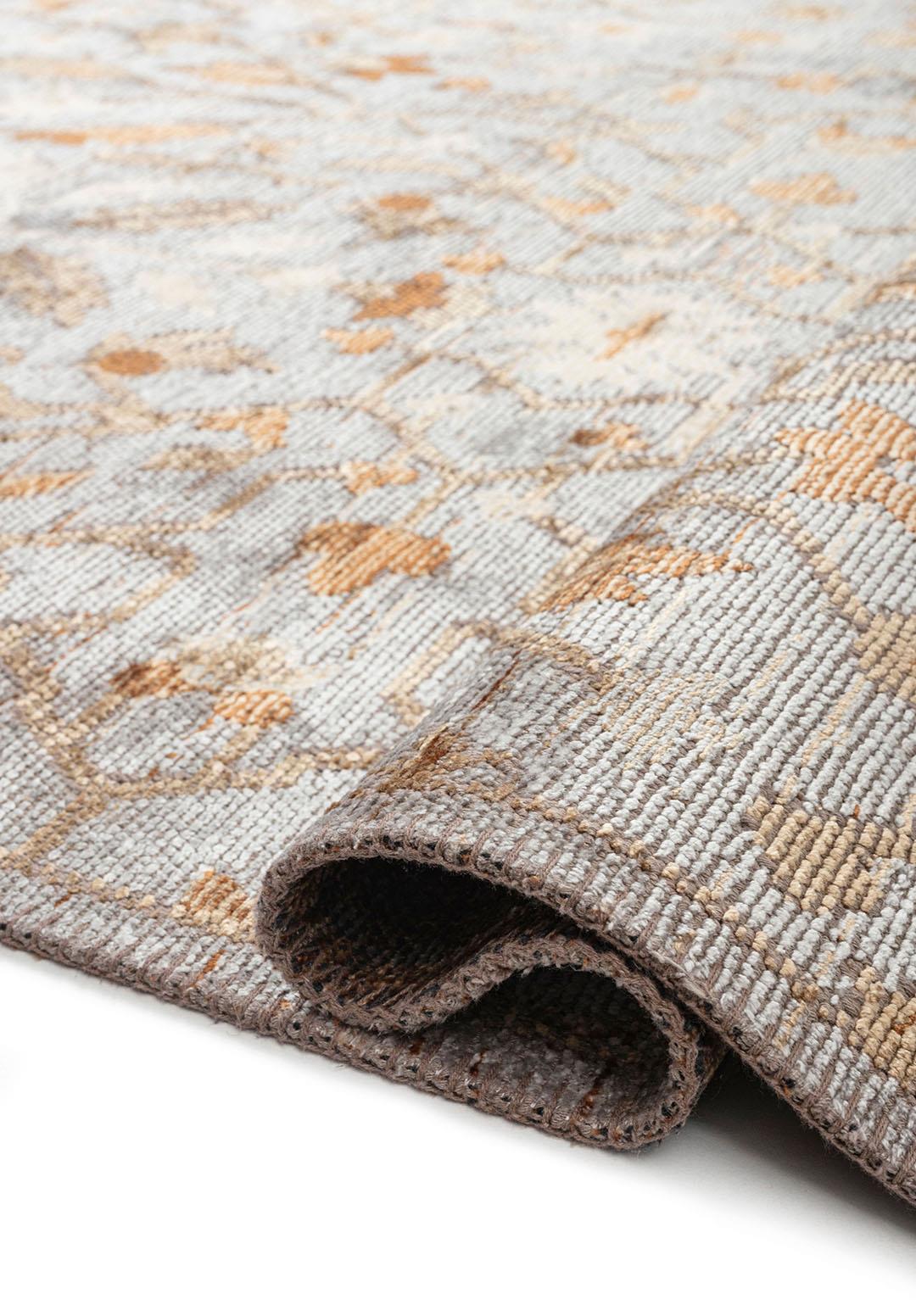FLEUR CACAO - DARK BEIGE - LIGHT GREY RUG