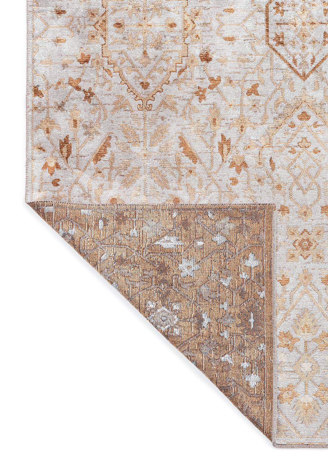 FLEUR CACAO - DARK BEIGE - LIGHT GREY RUG