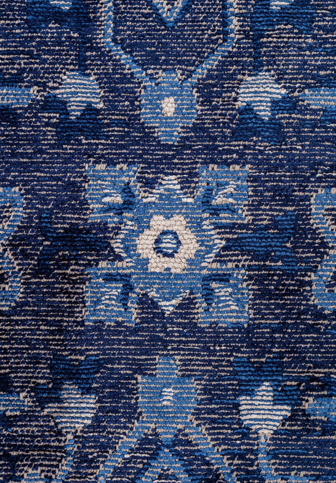 FLEUR STONE - NAVY BLUE - DARK NAVY RUG