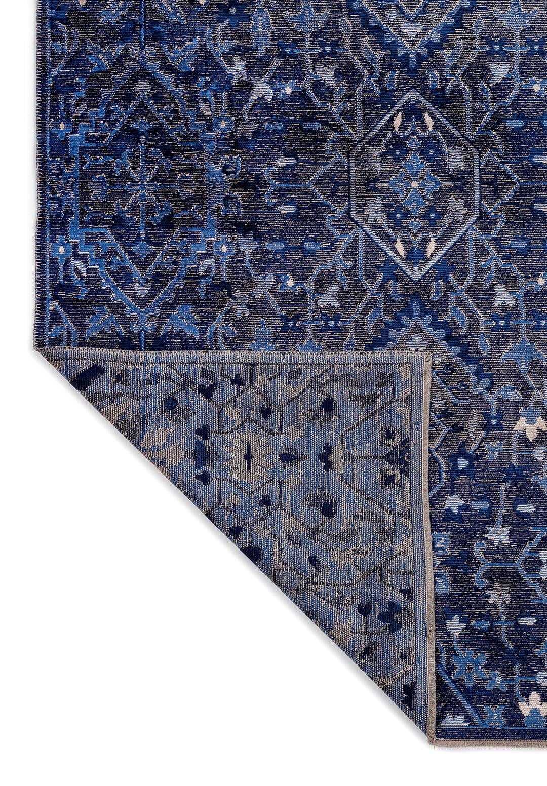 FLEUR STONE - NAVY BLUE - DARK NAVY RUG