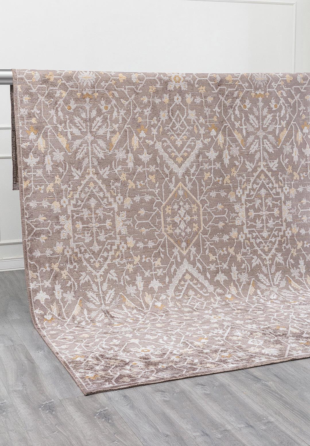 FLEUR LIGHT BROWN - BONE - DARK GREY RUG