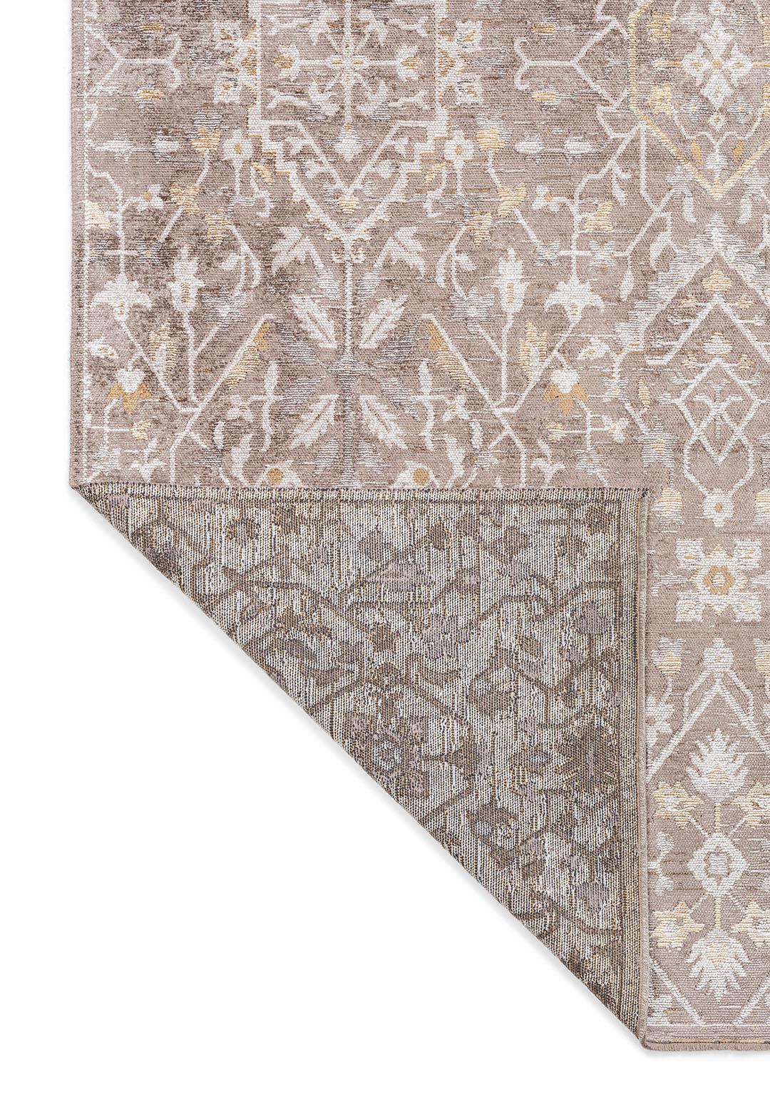 FLEUR LIGHT BROWN - BONE - DARK GREY RUG