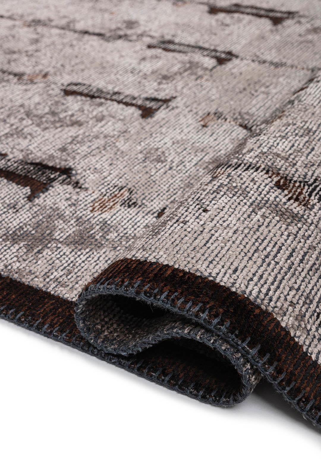 MAYA DARK BROWN - BLACK - CREAM RUG