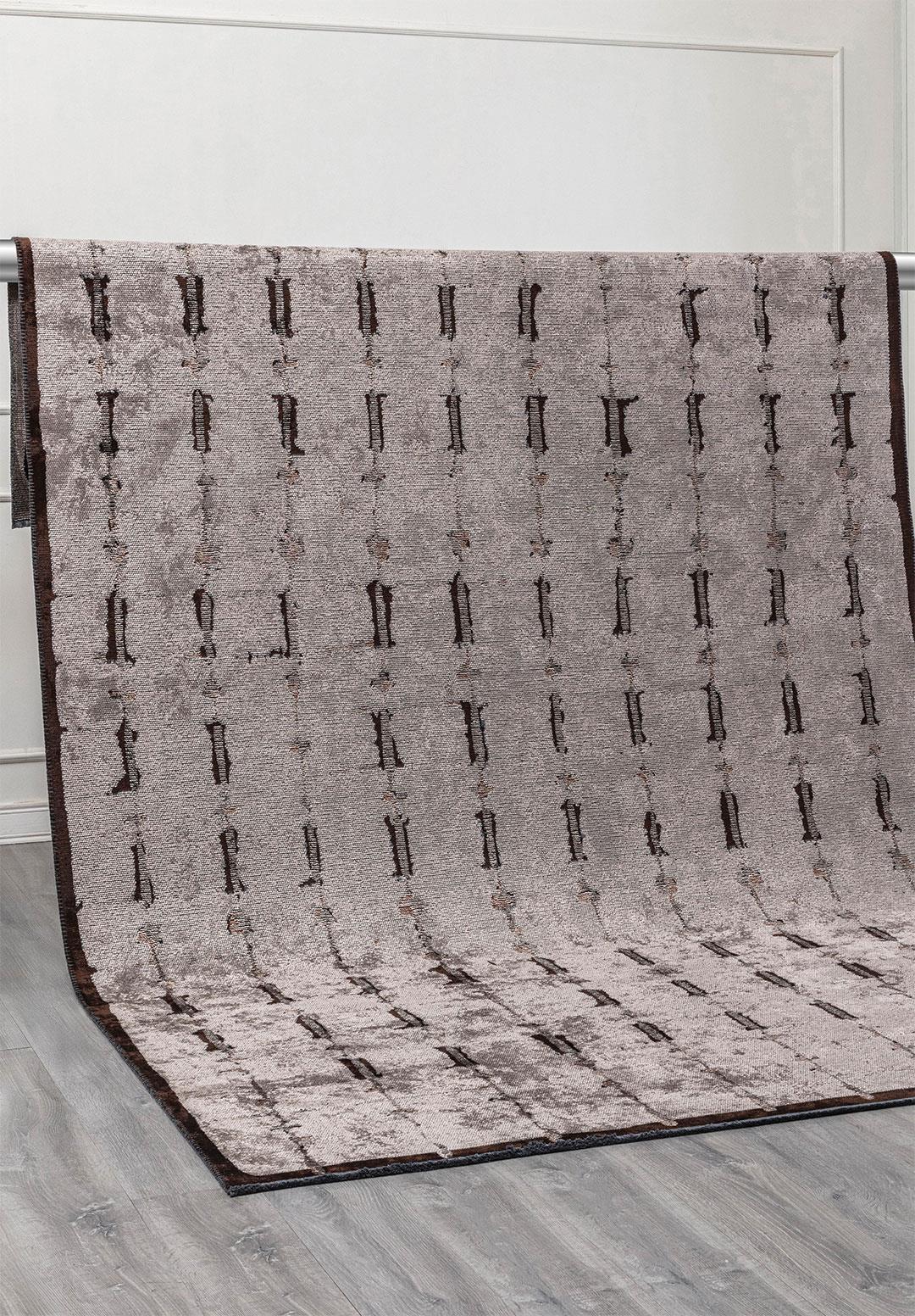 MAYA DARK BROWN - BLACK - CREAM RUG