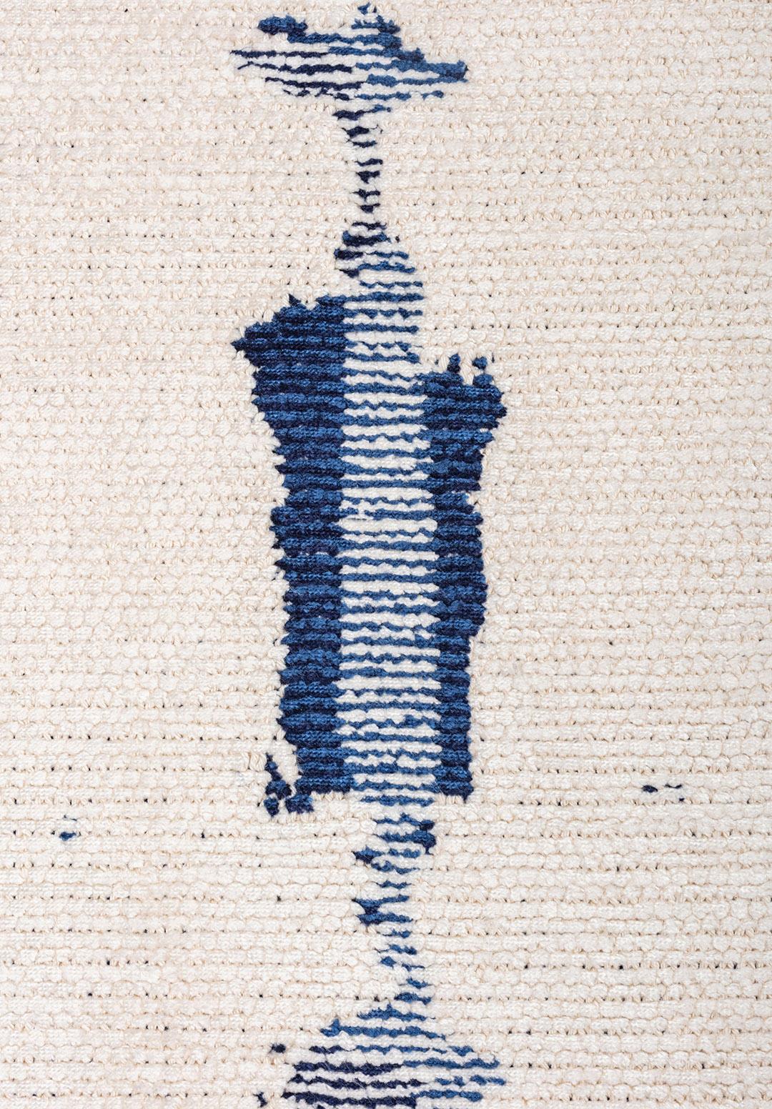 MAYA KOYU LACİVERT - LACİVERT - BEYAZ HALI