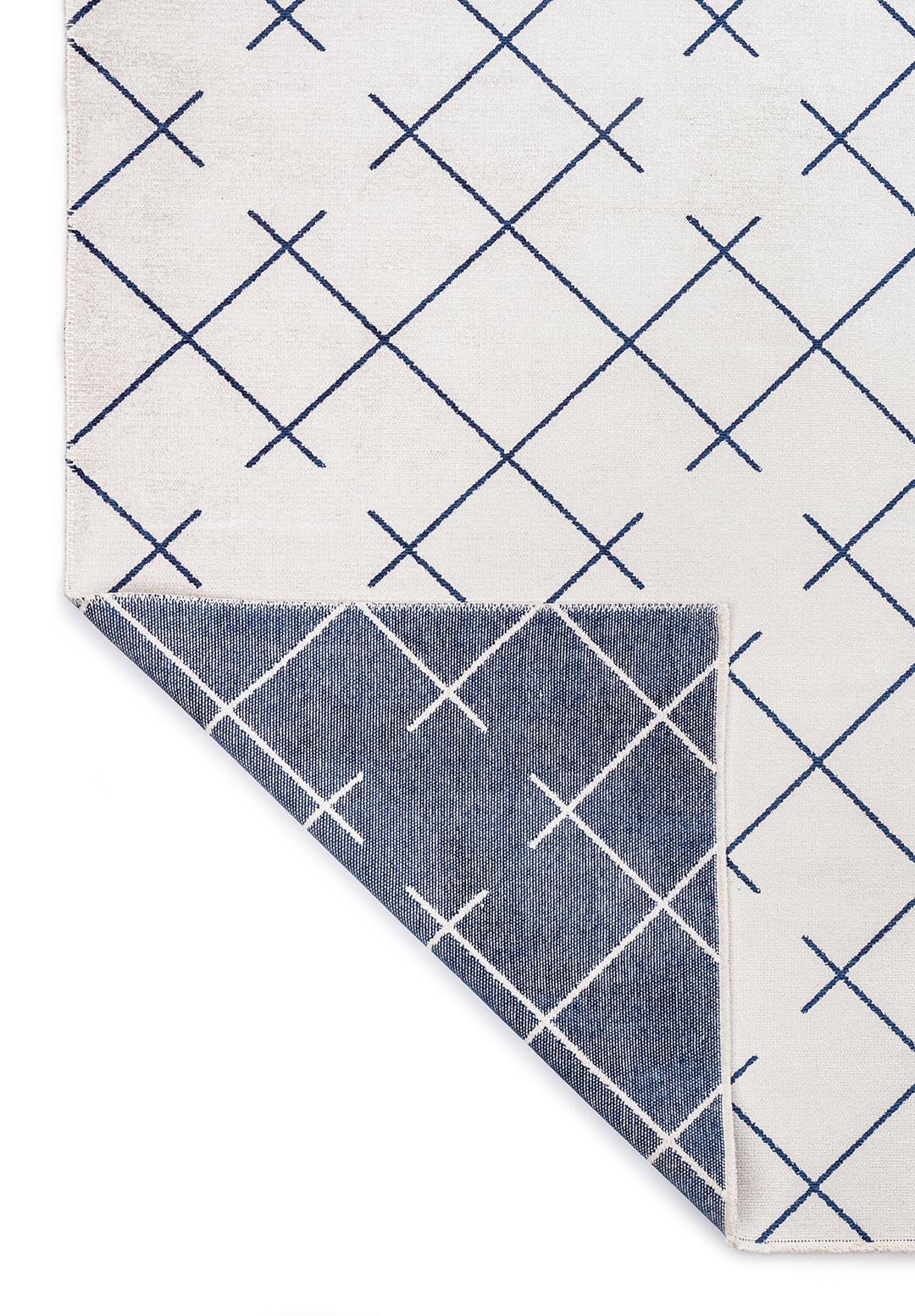 FUSE NAVY BLUE - DARK NAVY - ECRU RUG