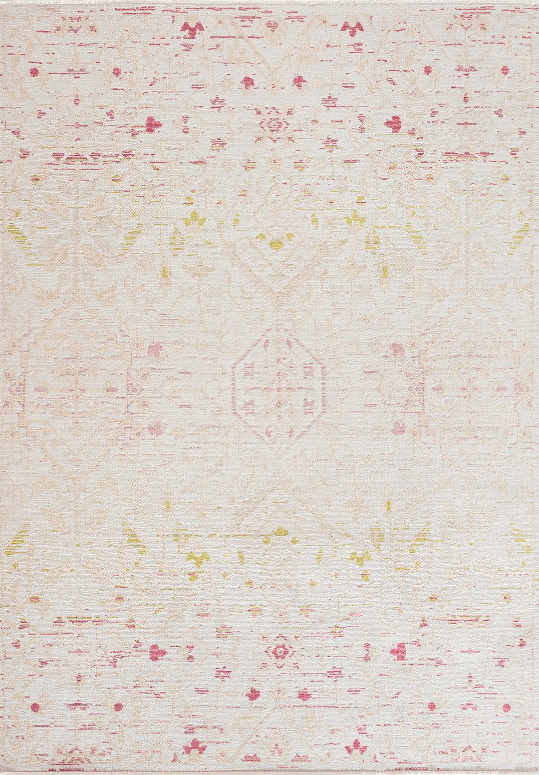 FLEUR ECRU - CREAM - ROSE - OLIVE GREEN - DAMSON RUG