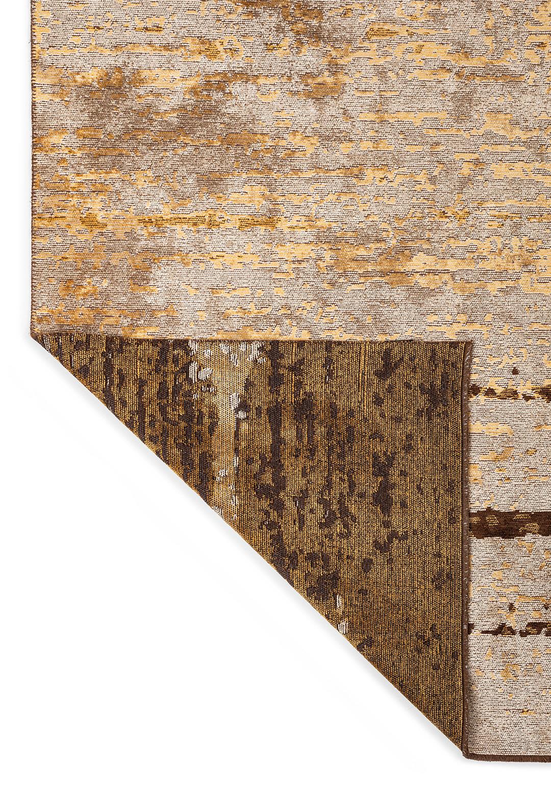 DUSK KOYU KAHVE - GOLD - KREM HALI