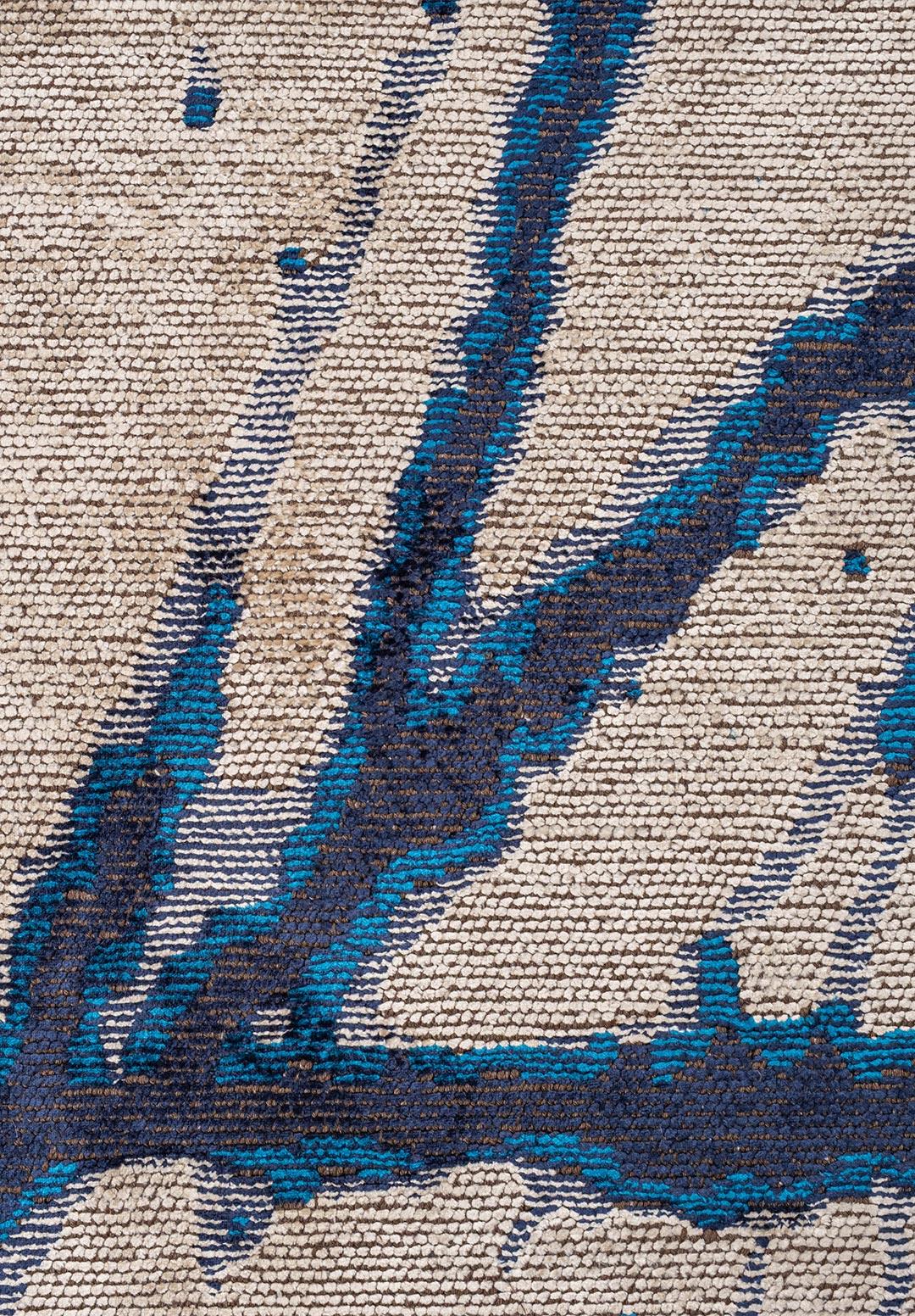 CRACK CREAM - CYAN - DARK NAVY RUG
