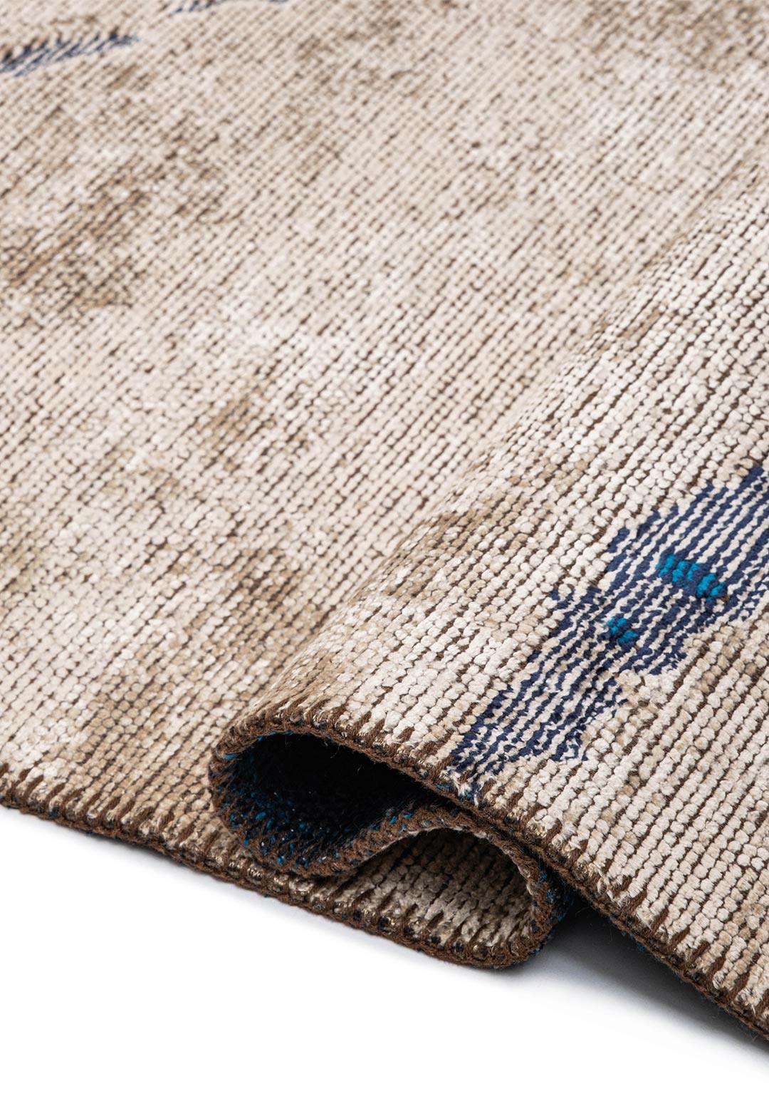 CRACK CREAM - CYAN - DARK NAVY RUG