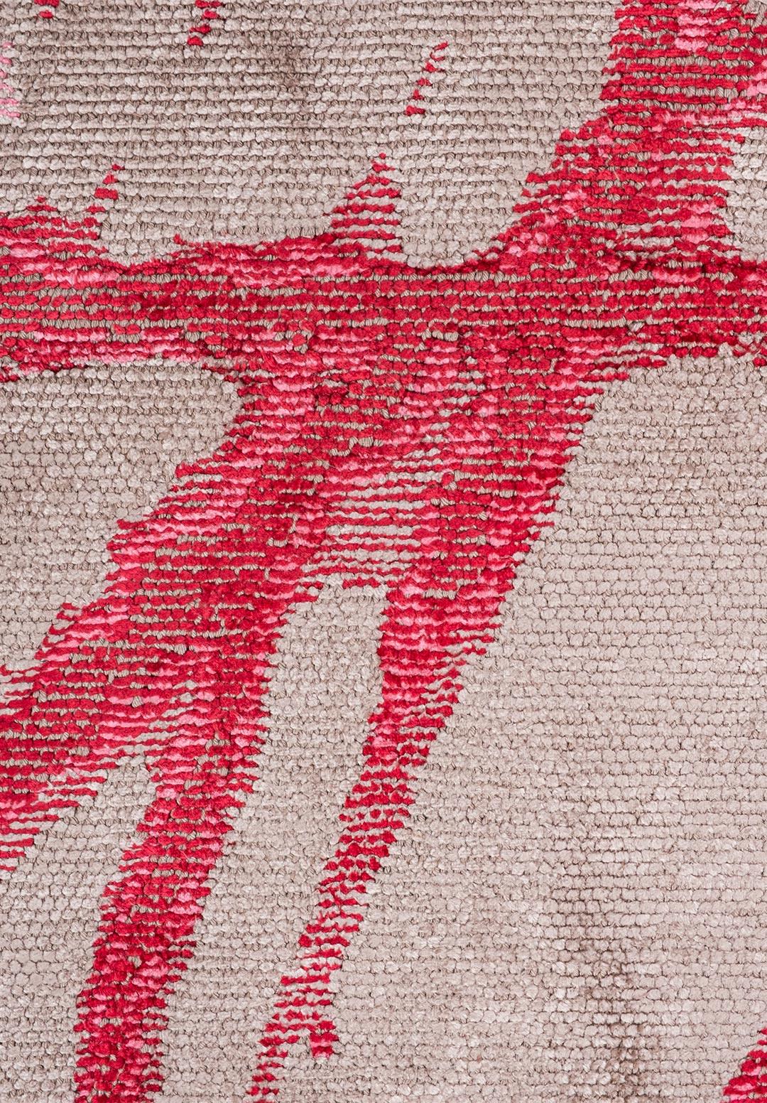 CRACK MACENTA - PEMBE - GRİ HALI