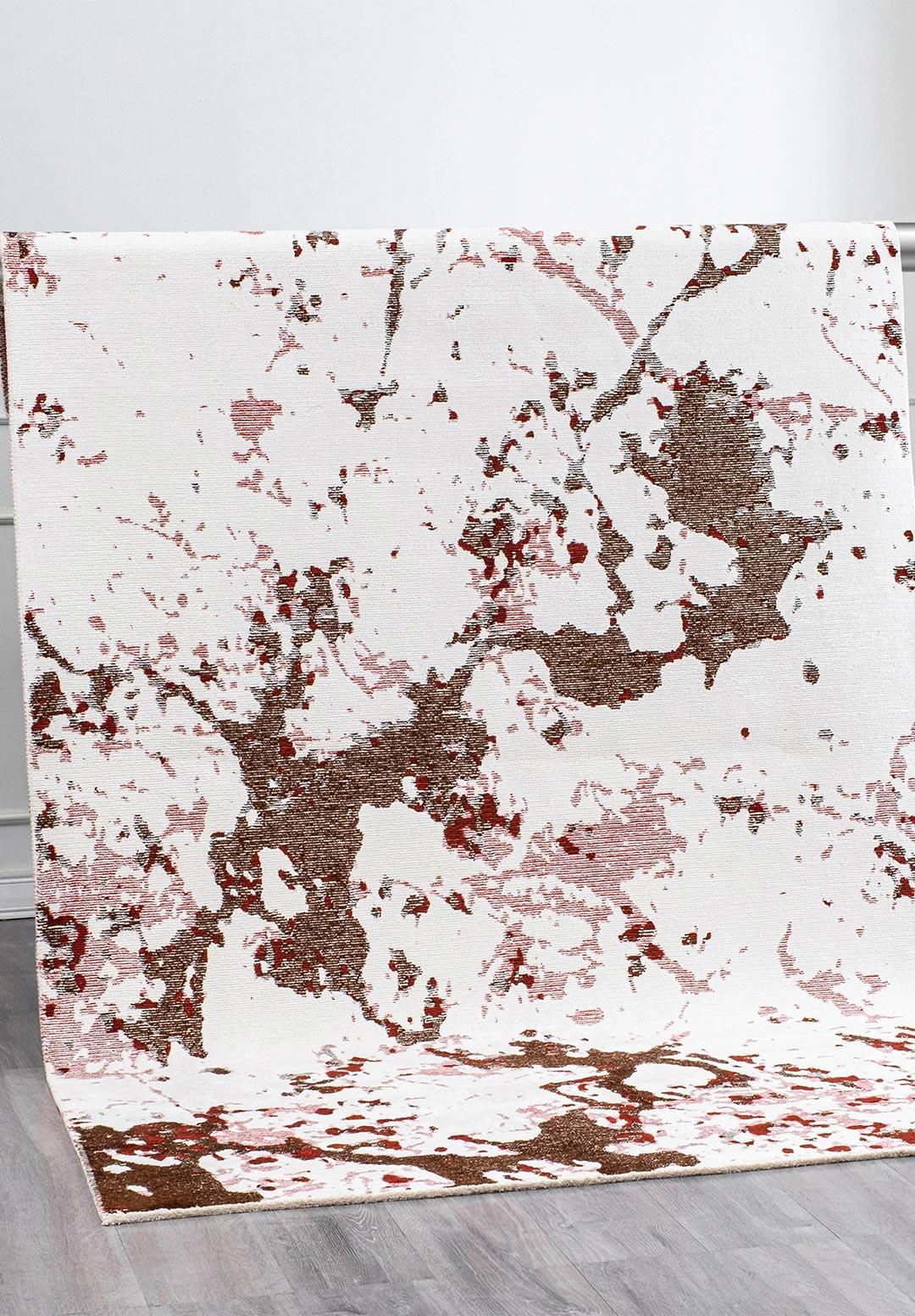 FLASH KOYU KAHVE - KIRMIZI - BEYAZ HALI