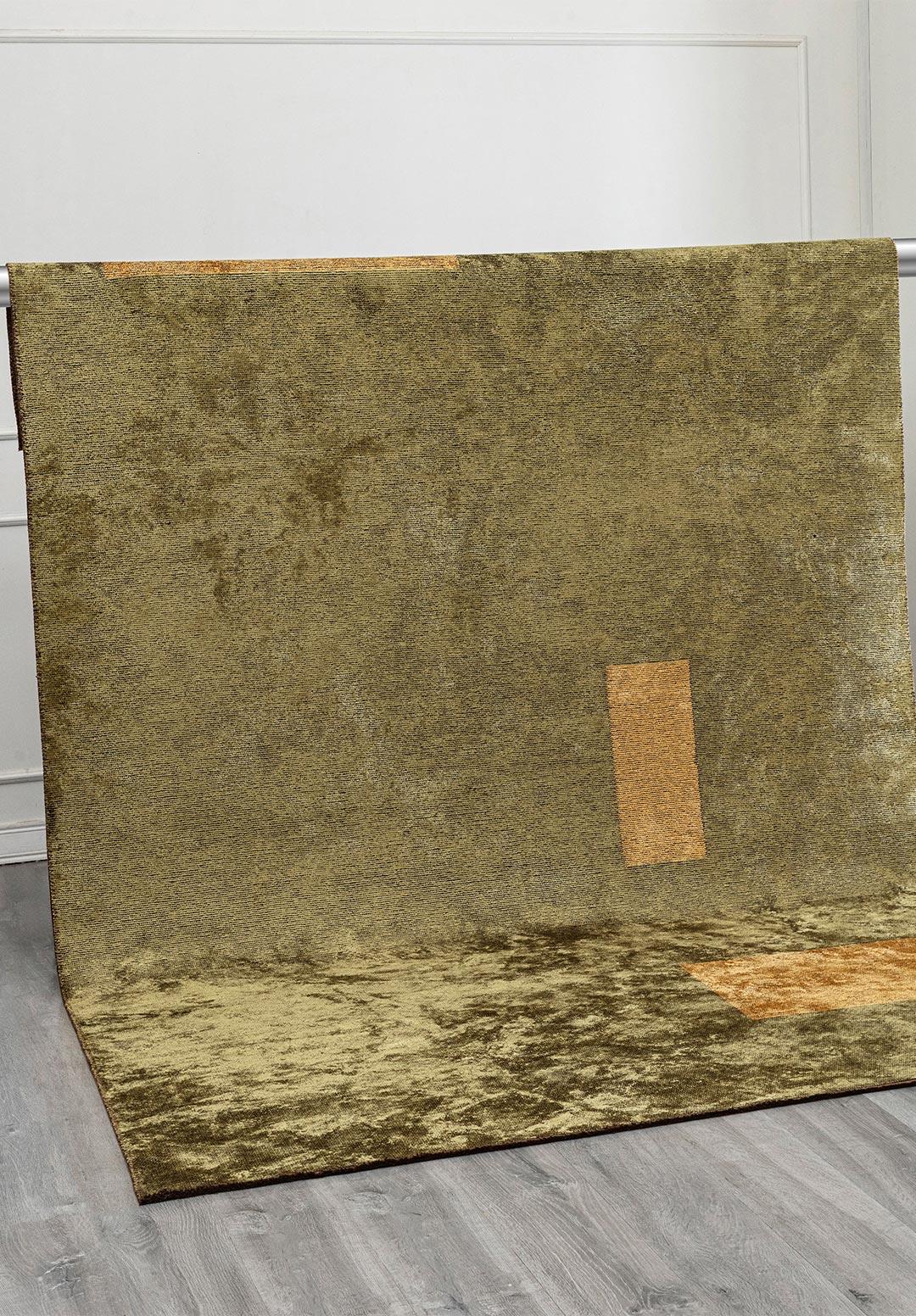 URBAN GREEN - GOLD - BLACK RUG