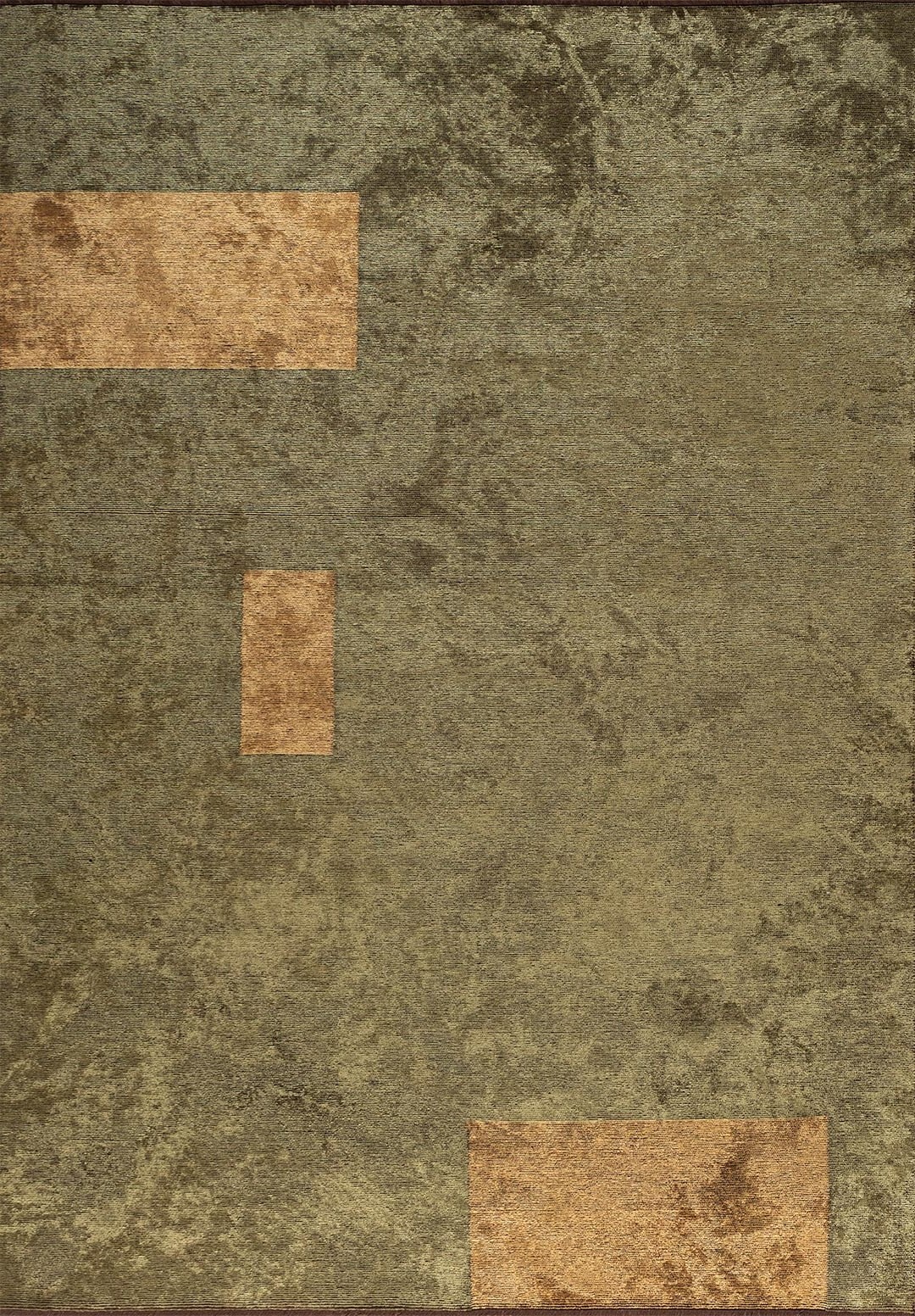 URBAN GREEN - GOLD - BLACK RUG