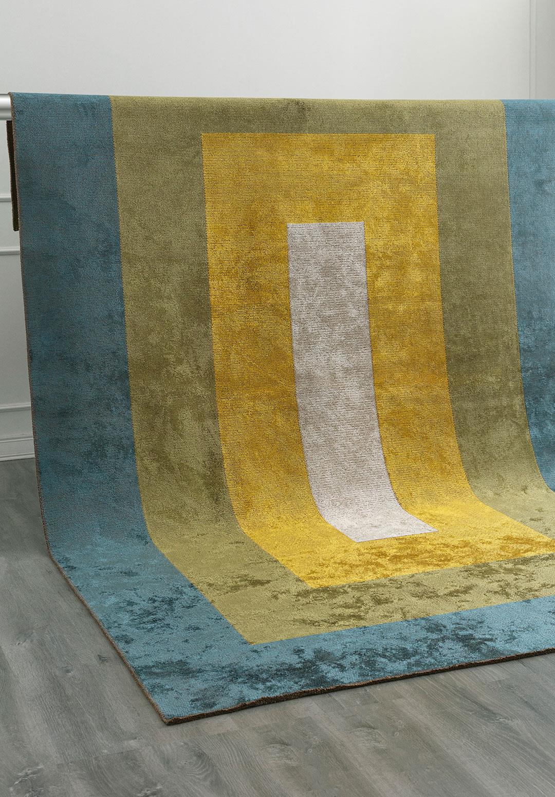 HALL PETROL - GREEN - YELLOW - BONE RUG