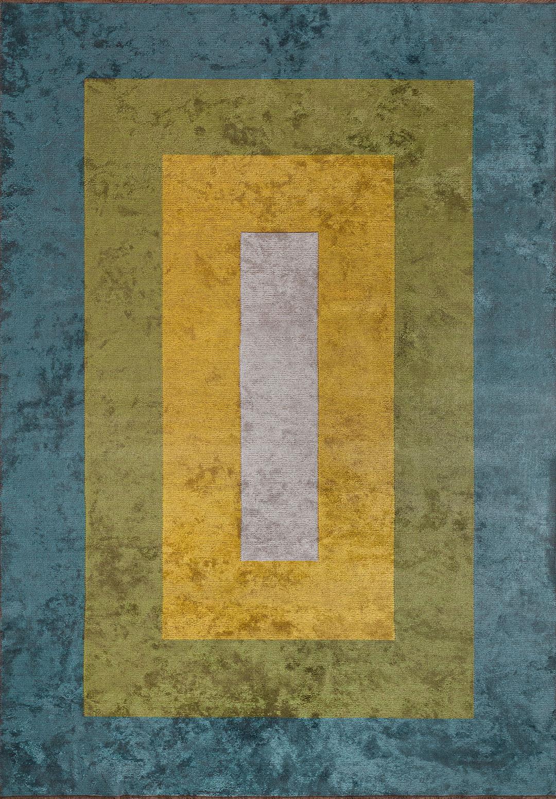 HALL PETROL - GREEN - YELLOW - BONE RUG