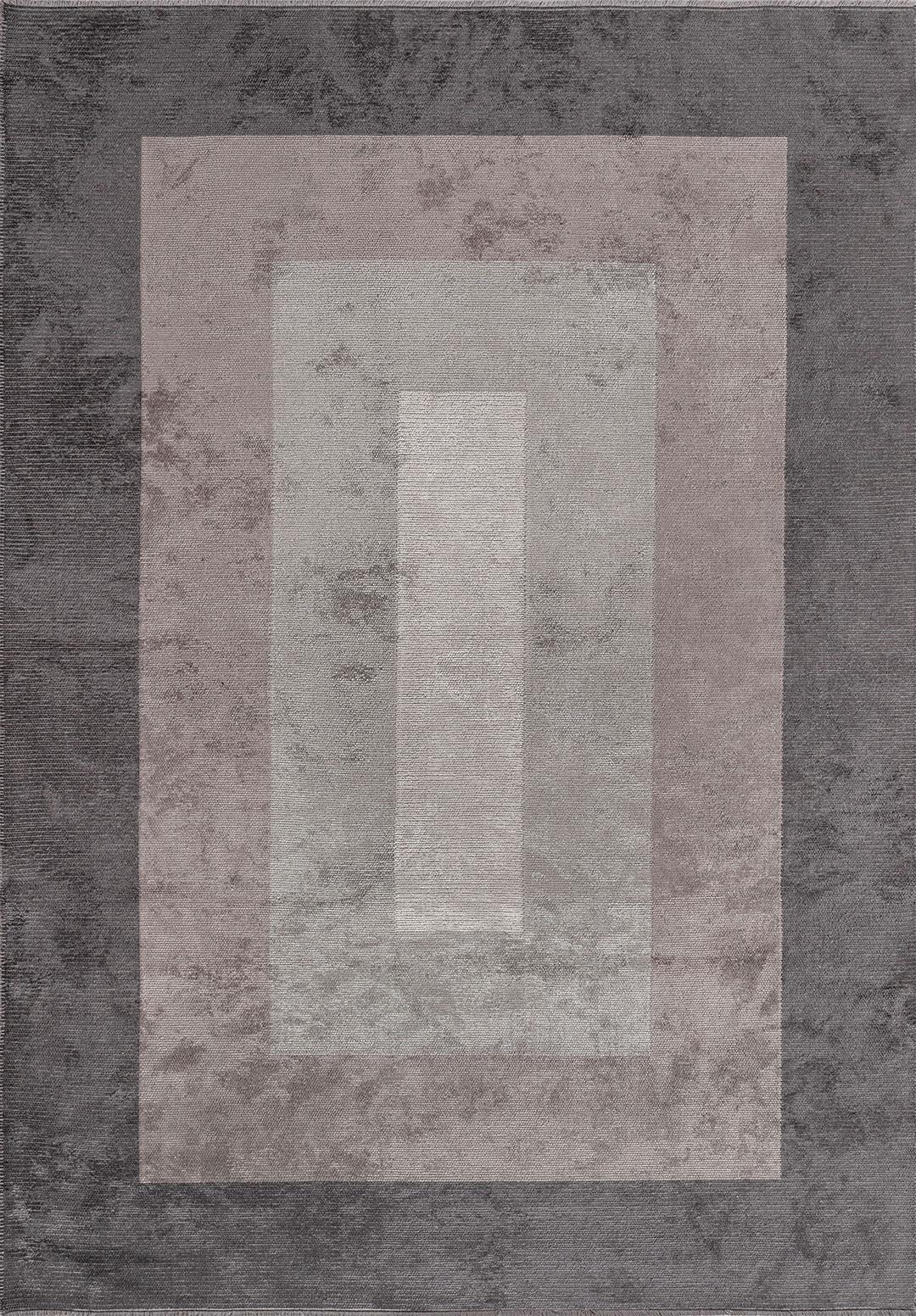 HALL CHARCOAL - DARK GREY - GREY - LIGHT CREAM RUG