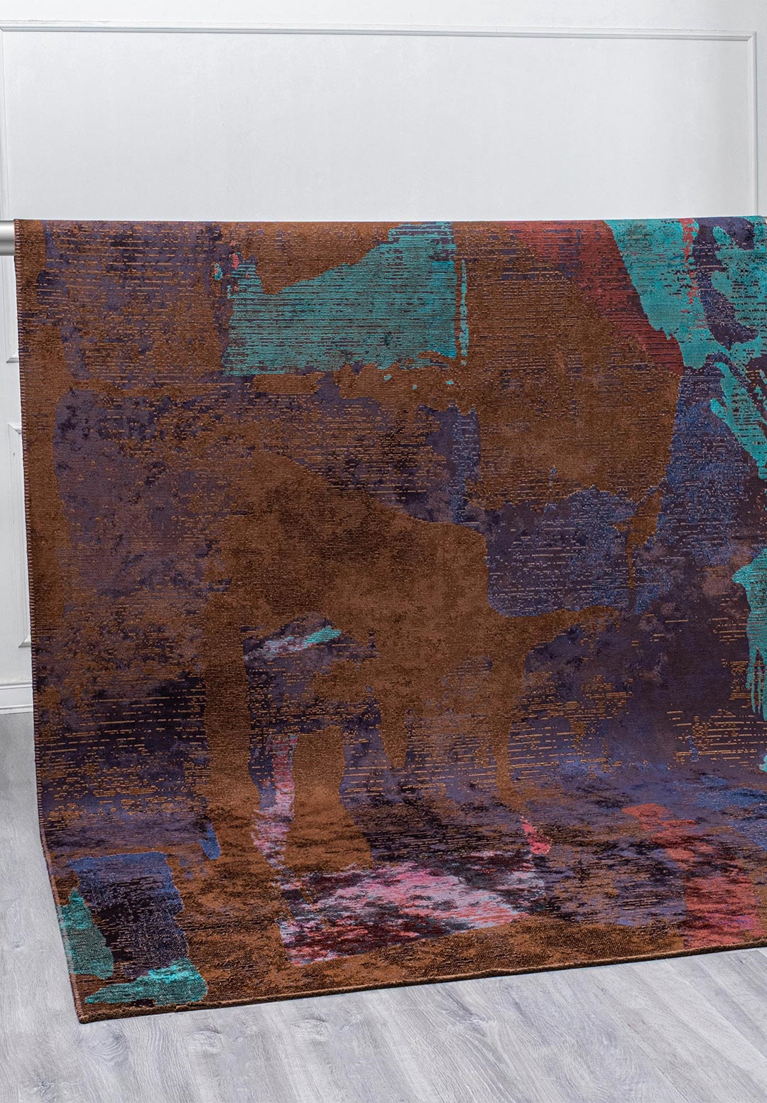 BLISS DARK BROWN - DARK NAVY - DARK TURQUOISE - CHERRY RUG