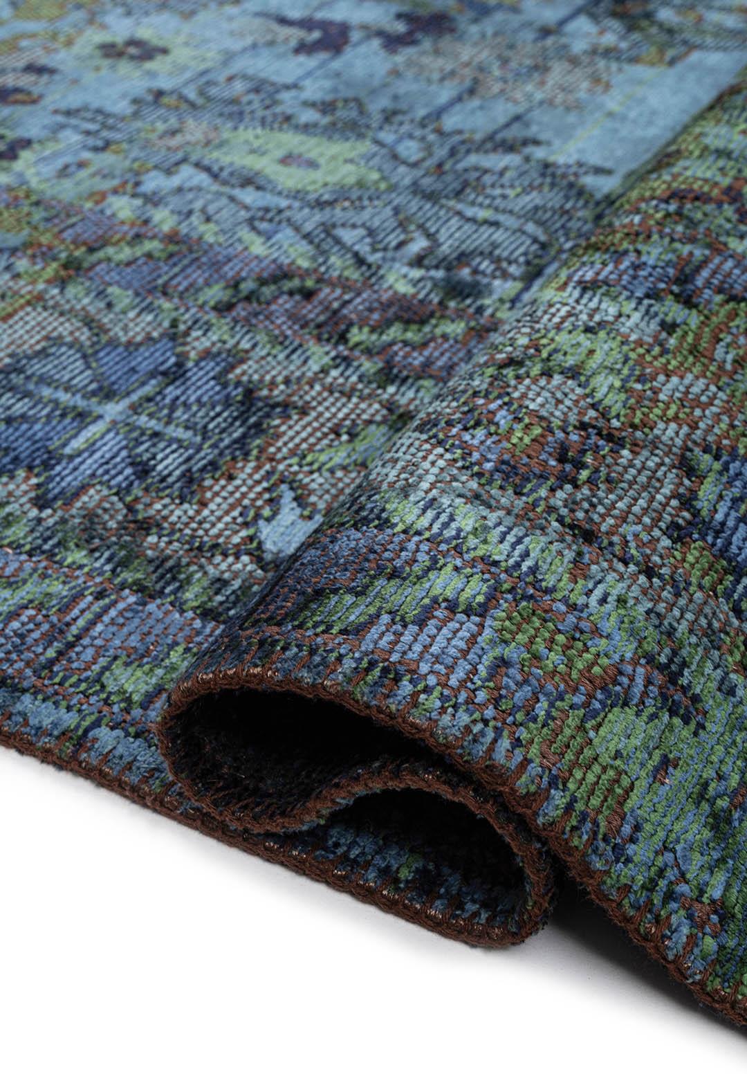 SPLENDOR ERA ORMAN YEŞİLİ - LACİVERT - PETROL - KOYU LACİVERT HALI