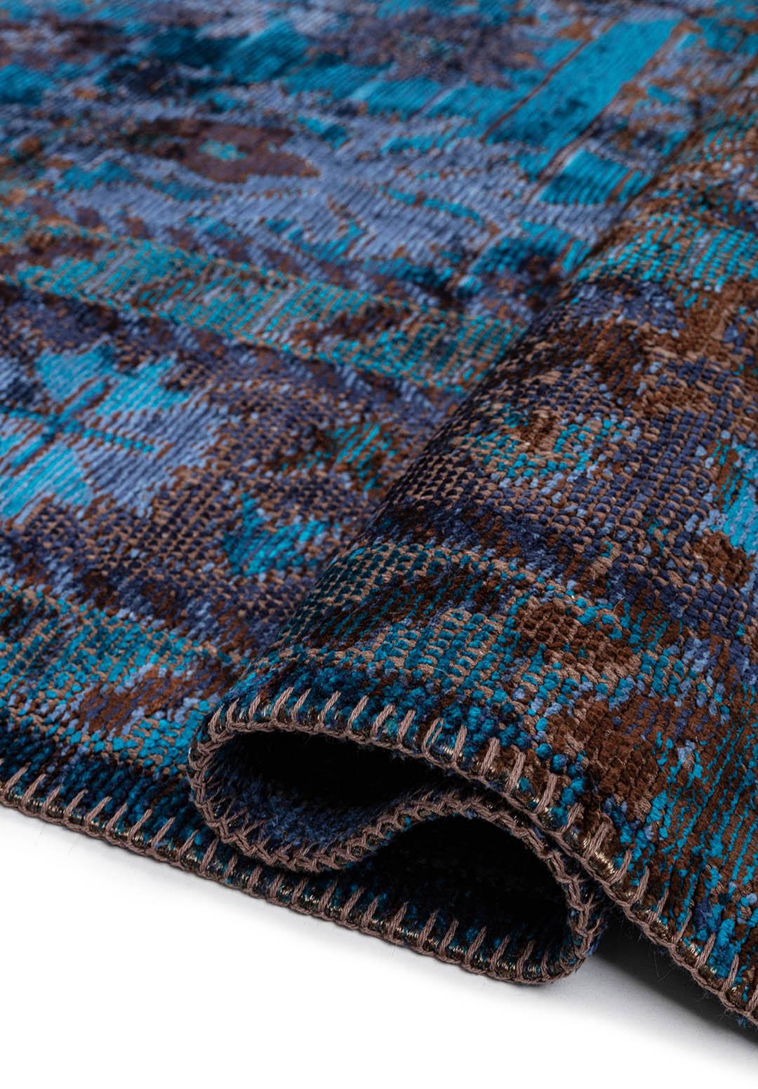 SPLENDOR ERA KOYU KAHVE - CAM GÖBEĞİ - KOYU LACİVERT - LACİVERT HALI