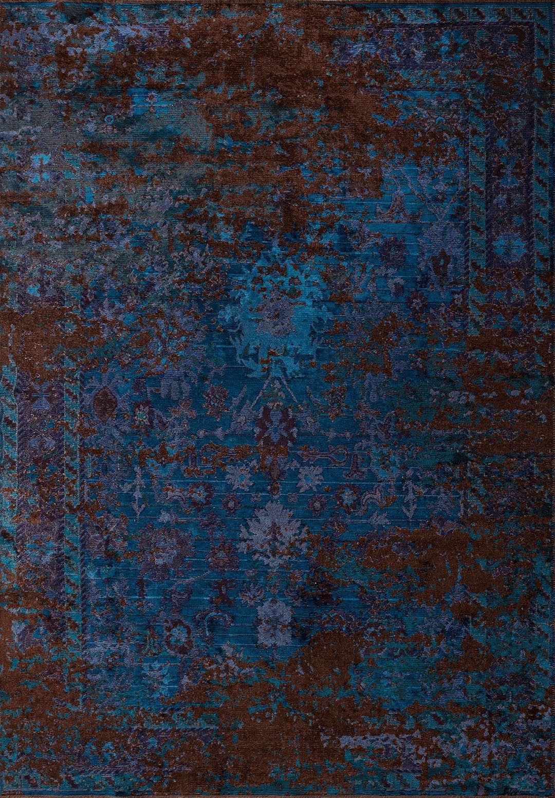 SPLENDOR ERA KOYU KAHVE - CAM GÖBEĞİ - KOYU LACİVERT - LACİVERT HALI