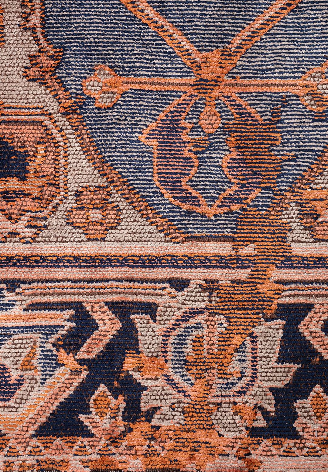 MONARCH ERA KİREMİT - KOYU LACİVERT - BUZ MAVİSİ - AÇIK MERCAN HALI