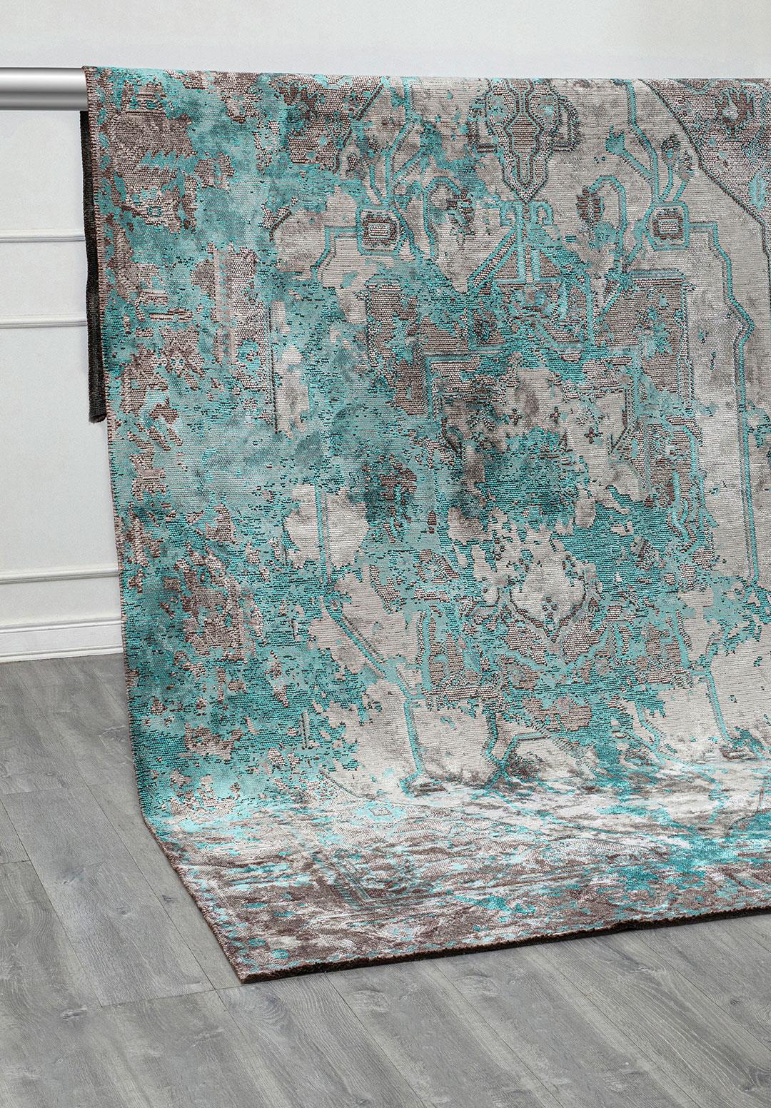 MONARCH ERA TURKUAZ - GRİ - AÇIK GRİ - KOYU GRİ HALI