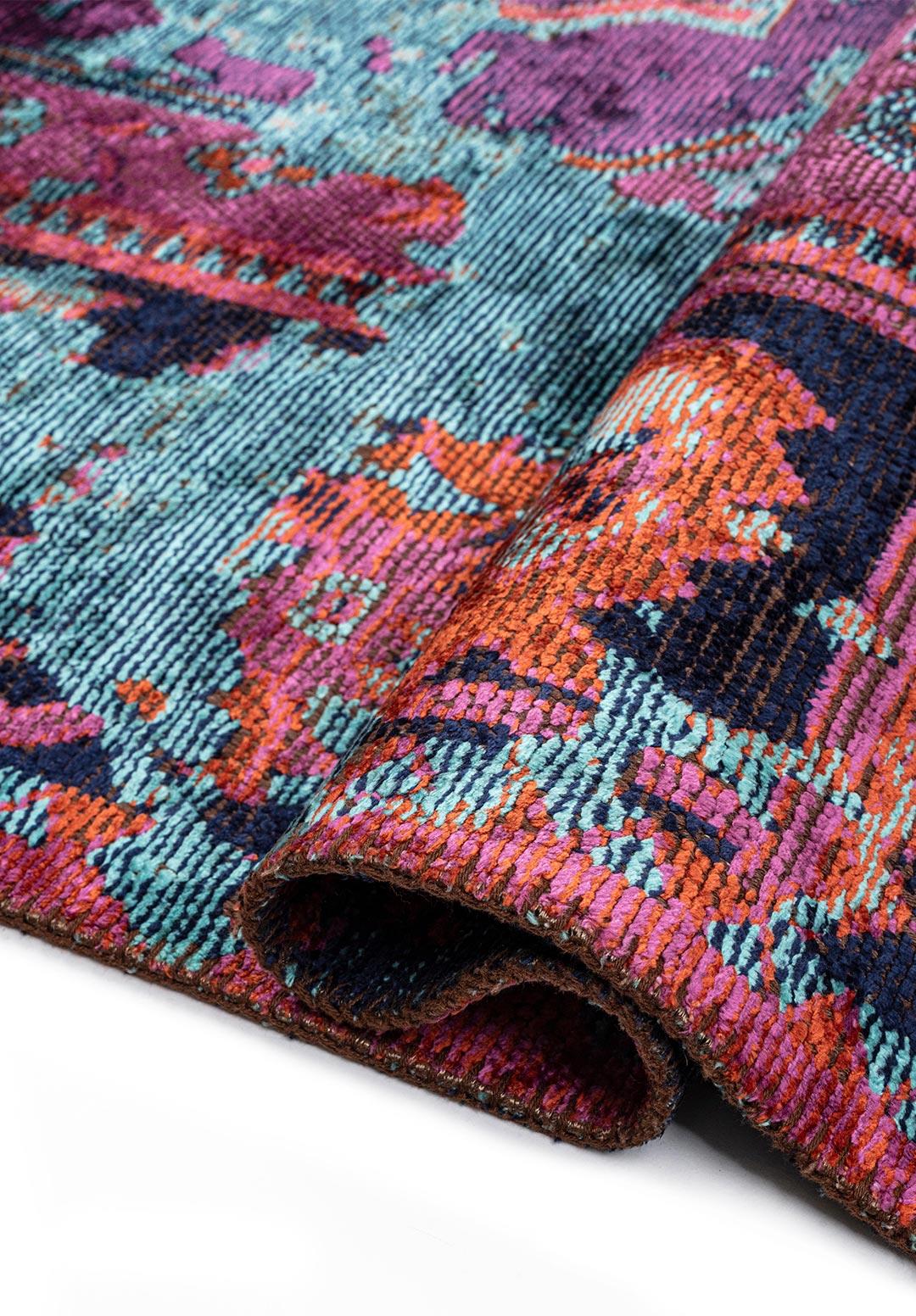 MONARCH ERA TURKUAZ - KOYU LACİVERT - MOR - PAS HALI