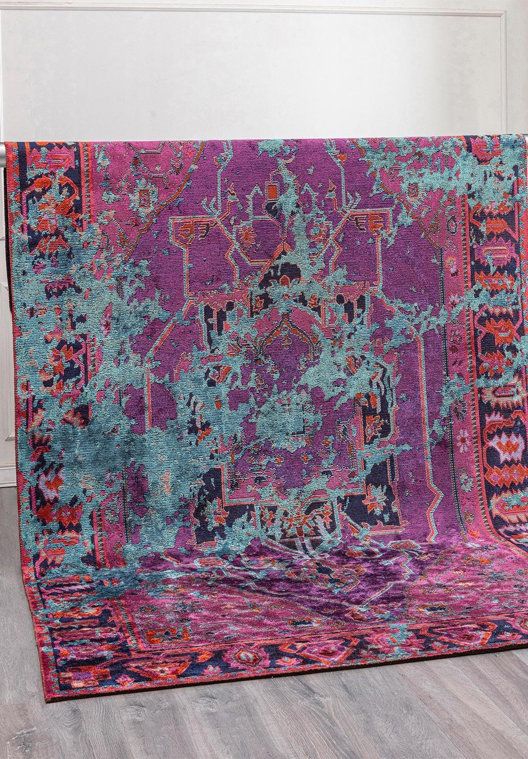 MONARCH ERA TURKUAZ - KOYU LACİVERT - MOR - PAS HALI