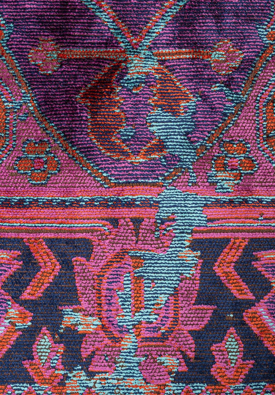 MONARCH ERA TURKUAZ - KOYU LACİVERT - MOR - PAS HALI