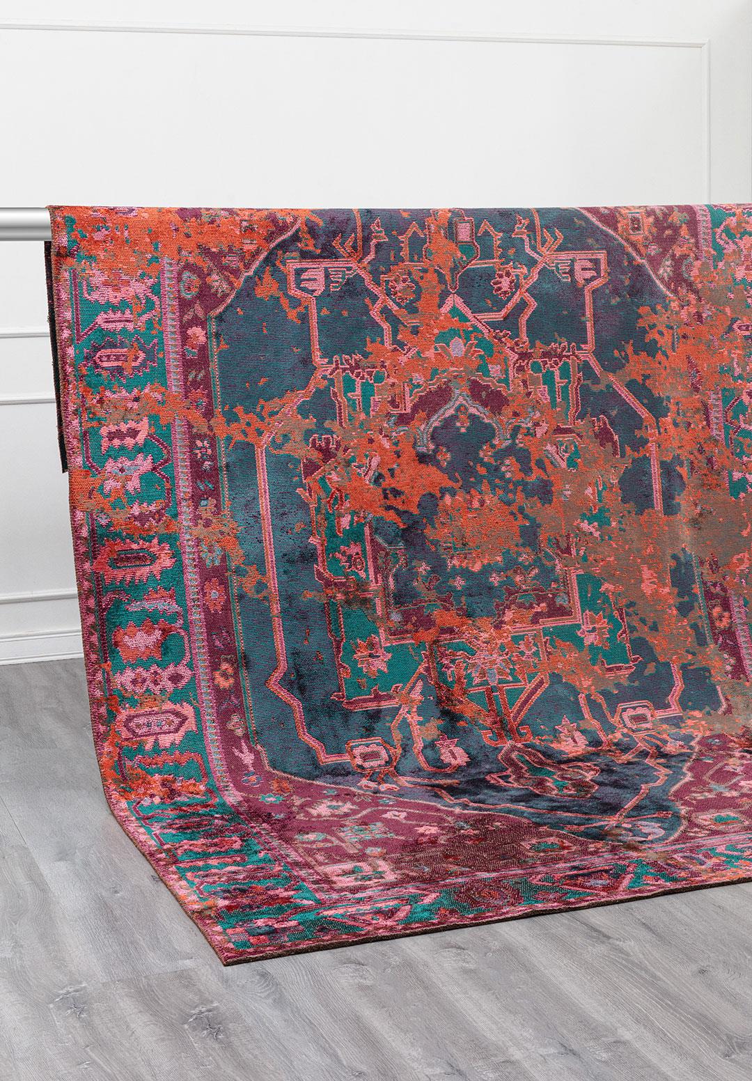 MONARCH ERA PAS - KOYU TURKUAZ - KOYU MÜRDÜM - PEMBE HALI