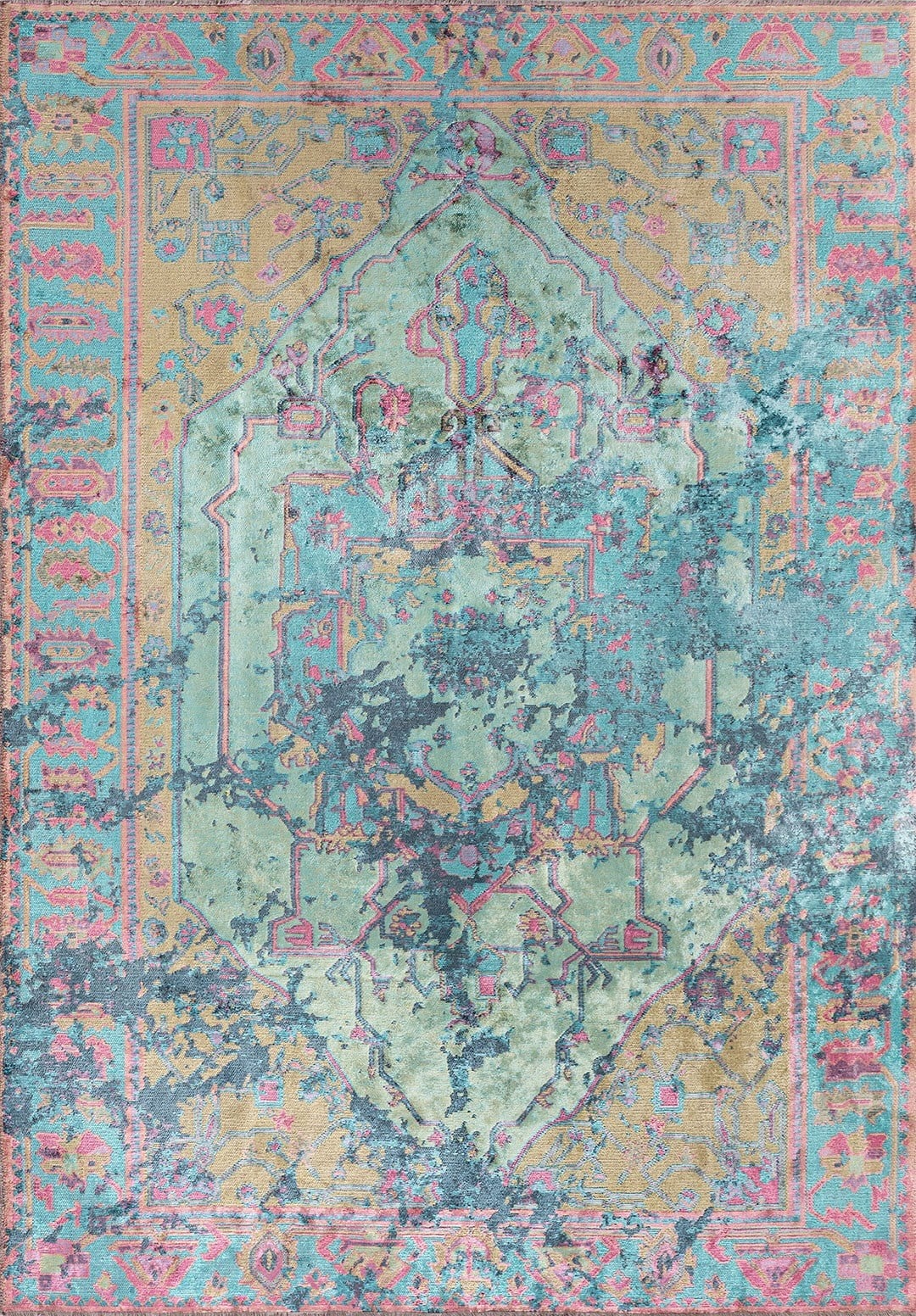 MONARCH ERA PETROL - TURKUAZ - ZEYTİN YEŞİLİ - PEMBE HALI