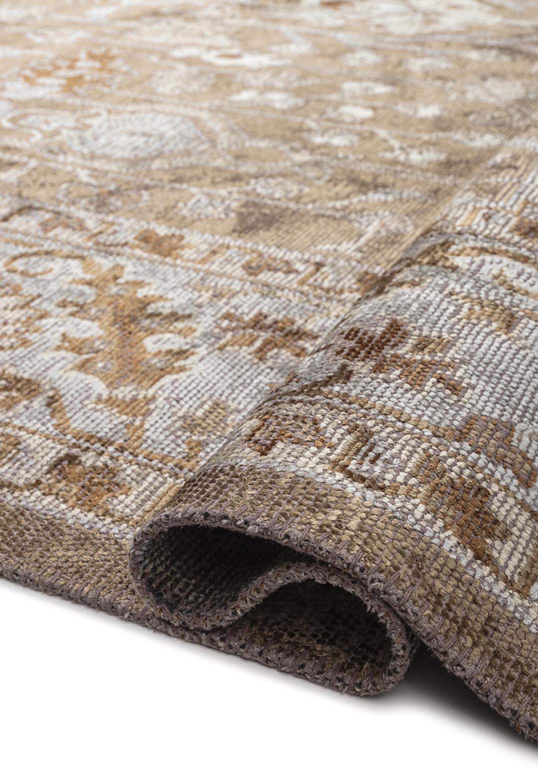 EPHESUS CREAM - LIGHT GREY - MINK - CACAO RUG