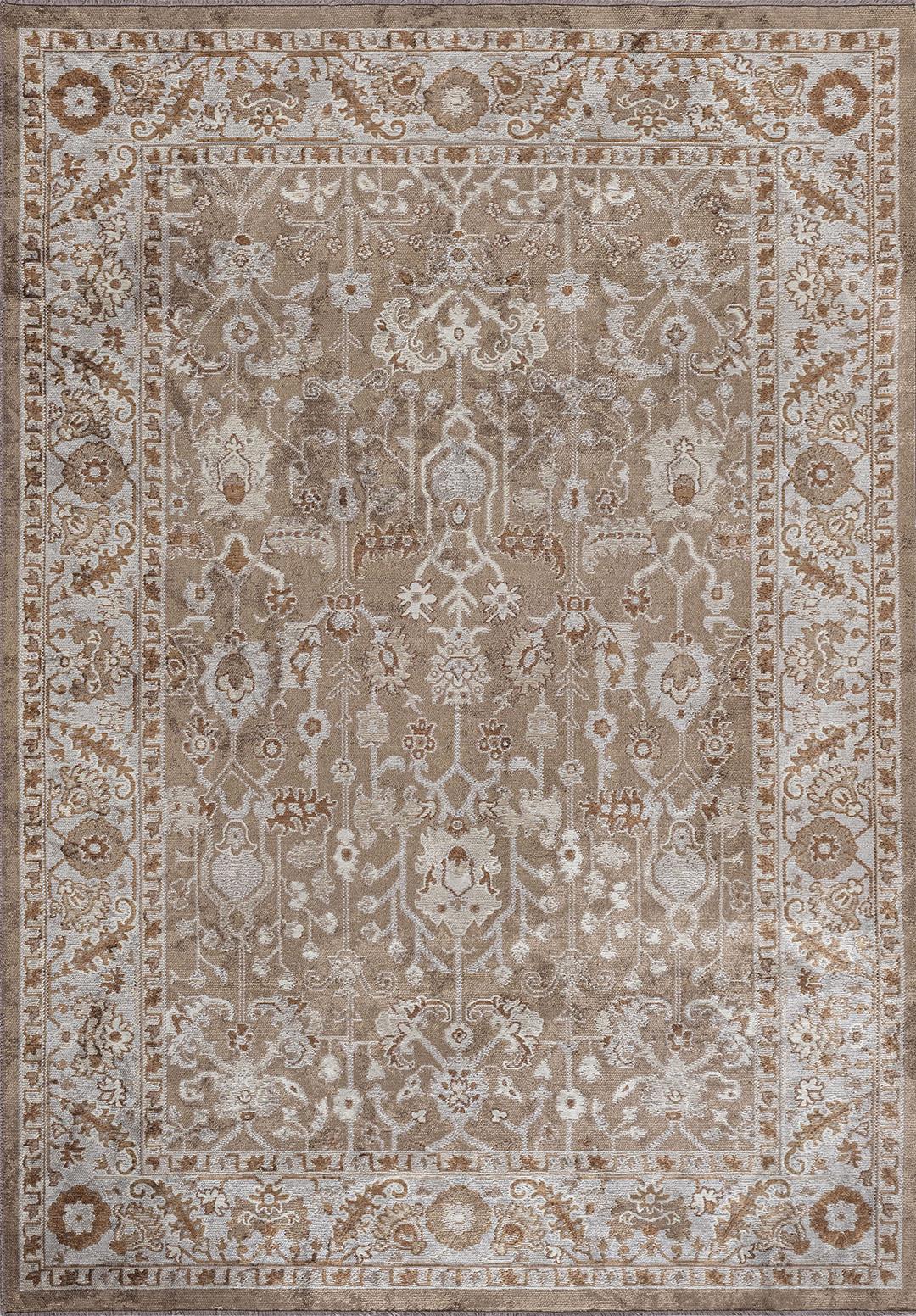 EPHESUS CREAM - LIGHT GREY - MINK - CACAO RUG