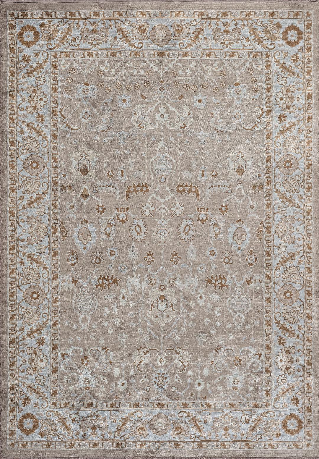 EPHESUS CREAM - ICE BLUE - NOUGAT - CACAO RUG