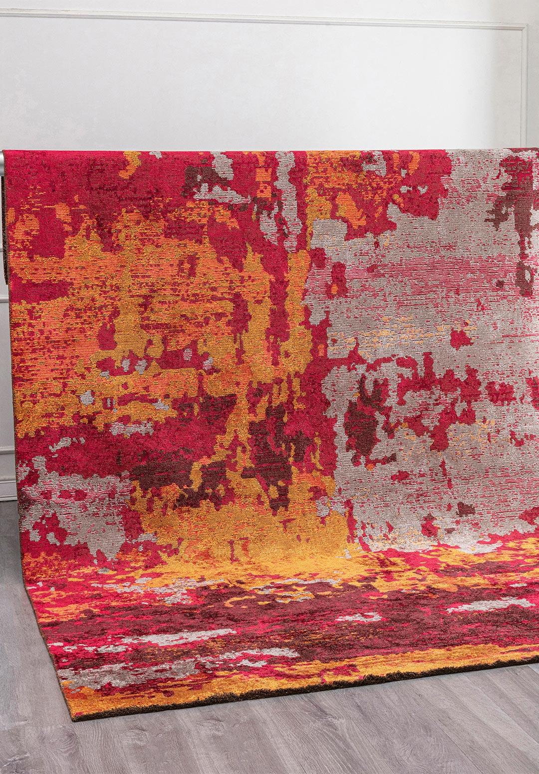 QUASAR ORANGE - GREY - MAGENTA - CHERRY RUG